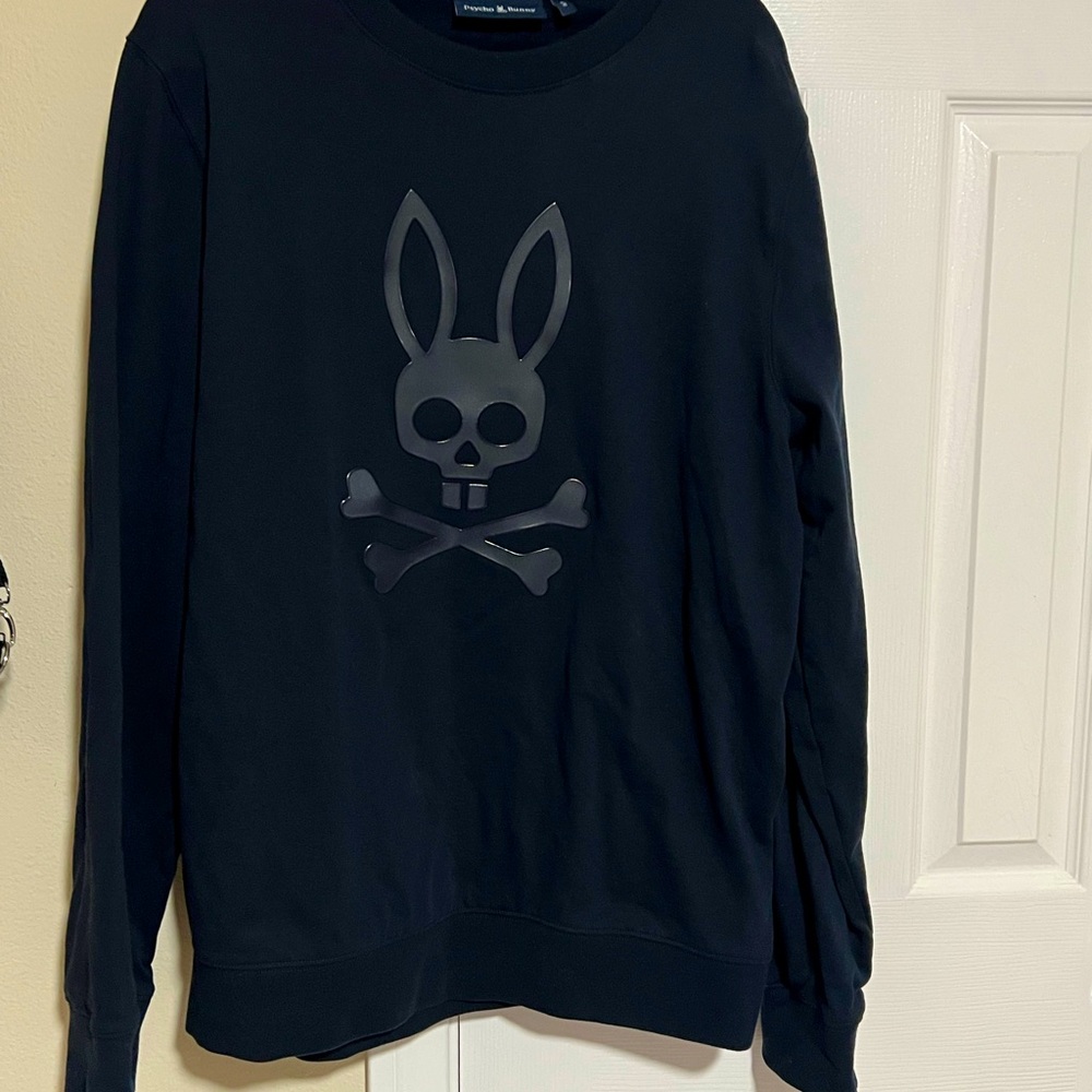 Psycho Bunny Black Logo Crewneck Sweatshirt